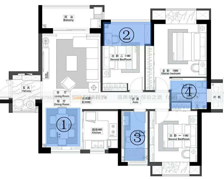 福州裝修公司-香開新城平面設(shè)計方案 福州裝修公司-香開新城平面設(shè)計方案